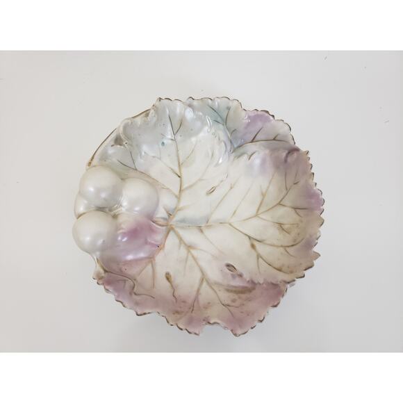 Vintage Royal Bayreuth Porcelain Lusterware Lustre Grape Creamer Pitcher & Plate - Picture 7 of 14